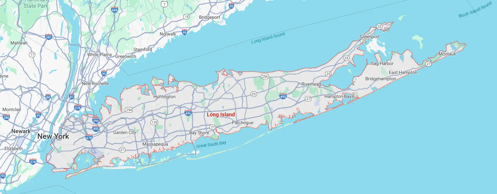 Long Island service area